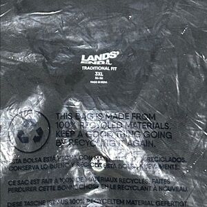 Lands' End Black Mesh Polo Shirt